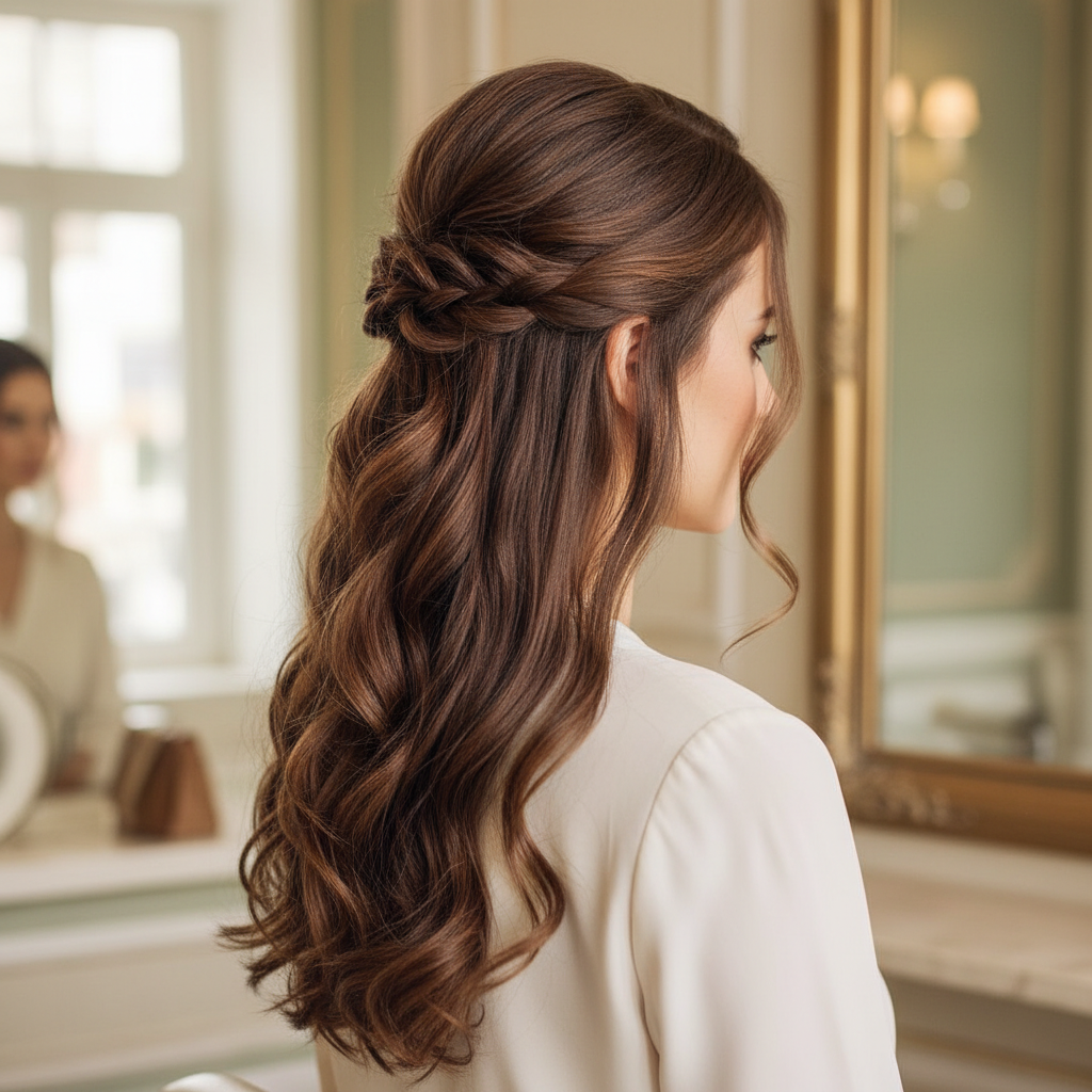 Semi-preso com Tranças Embutidas