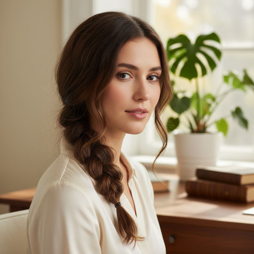 Trança Lateral Solta