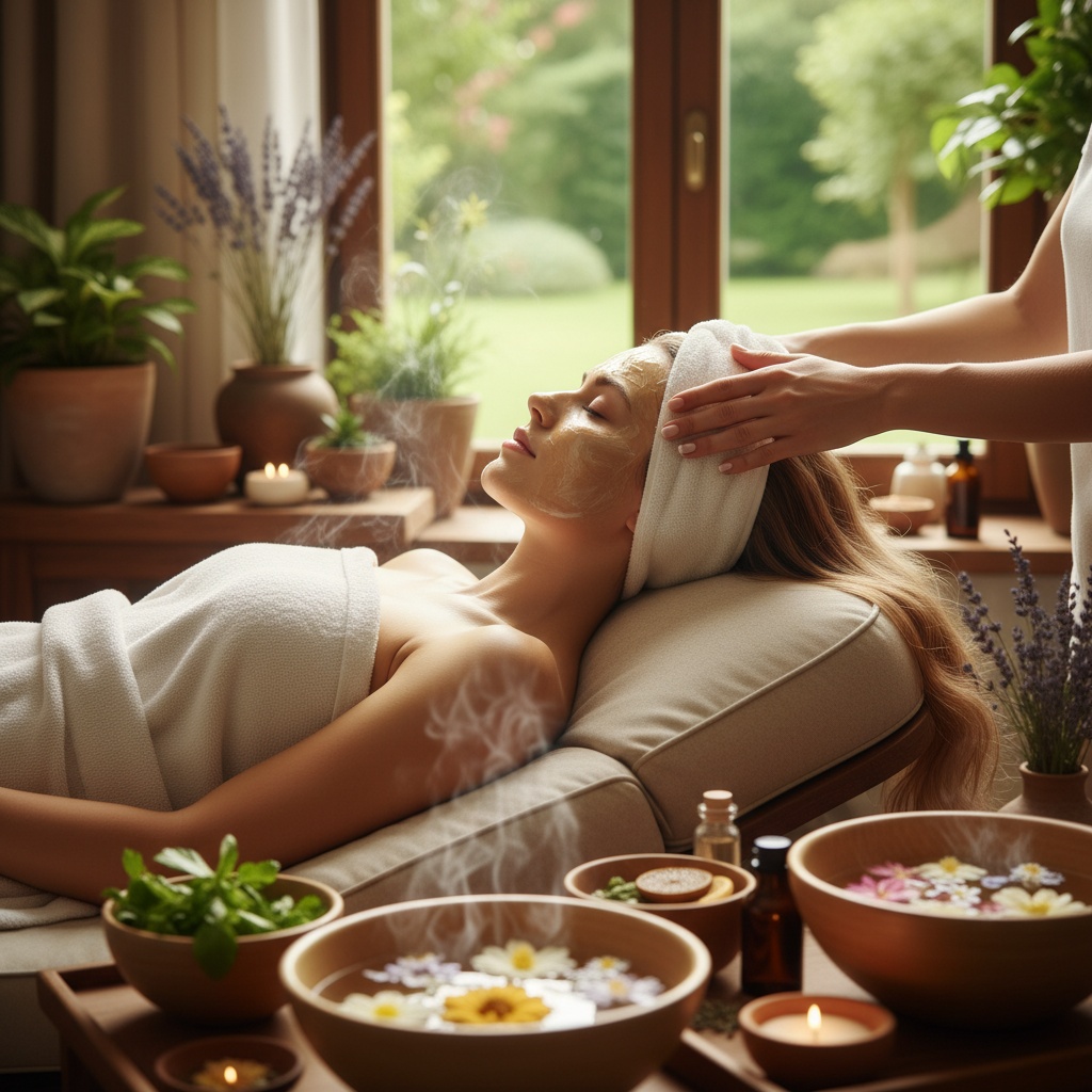 Demonstração do tratamento de Spa Capilar